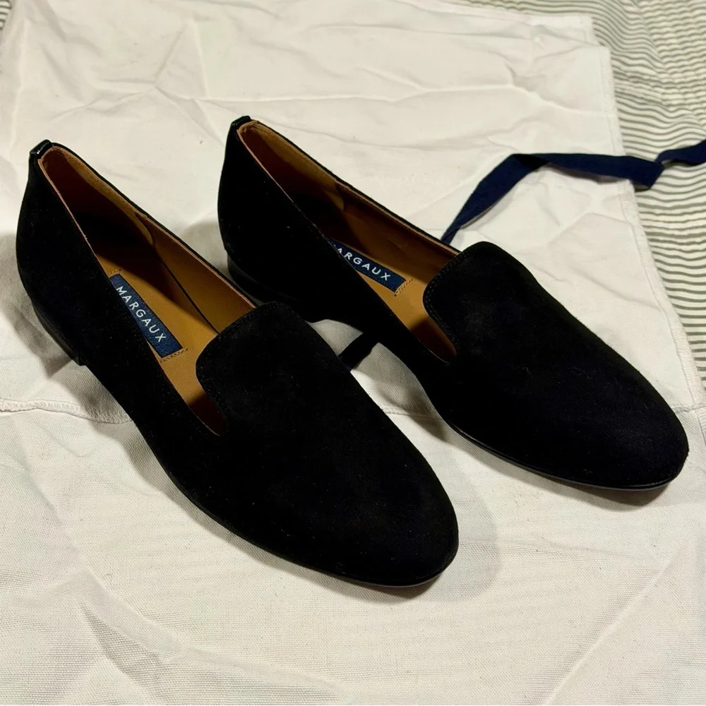 NWOT Margaux ‘The Loafer’ in Black Suede Size 5.5 Narrow Width